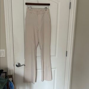 Abercrombie Cream High-Waisted Trousers